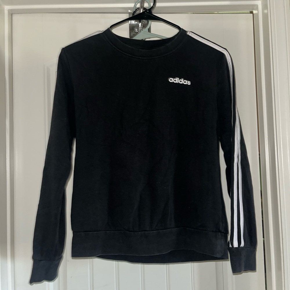 Women’s/Teens Black adidas crew neck
